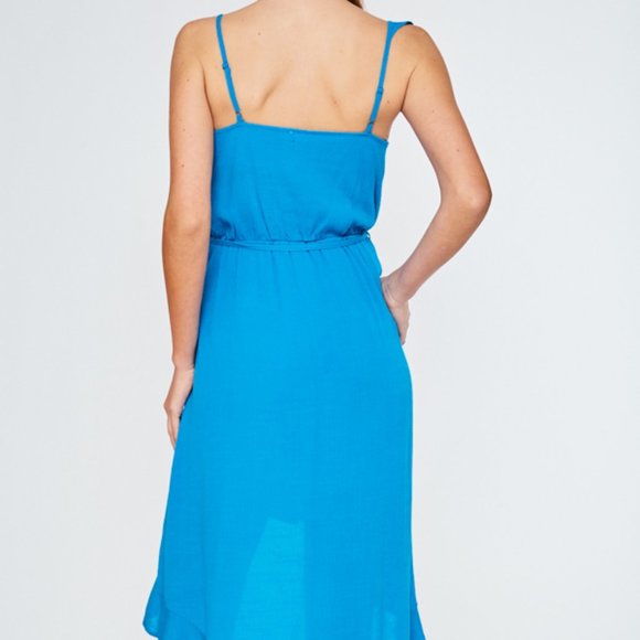 AZURE BLUE CRISS CROSS DRESS - Picture 3 of 4